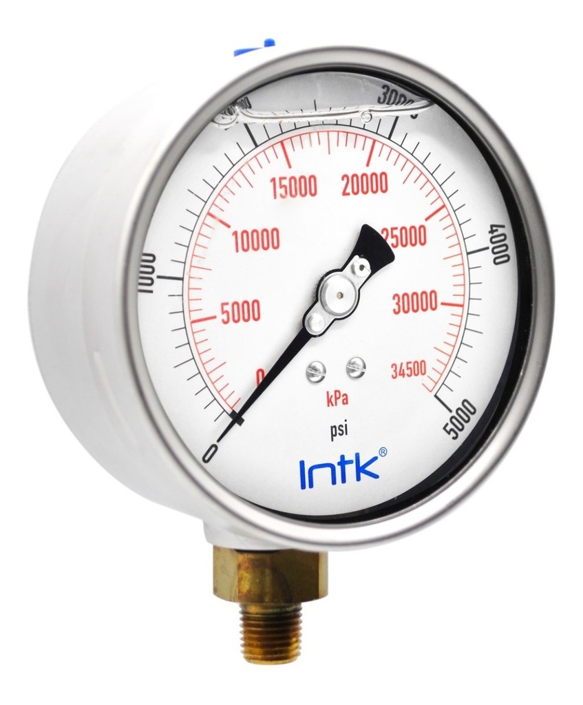 Manómetro Inox Intk 4 PLG, 5000 Psi, 34500 Kpa (aire, Agua)