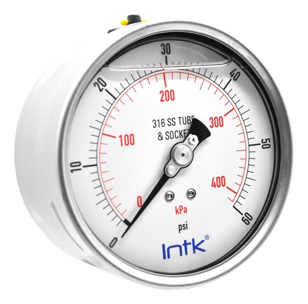 Manómetro P/petroquimica Y Manejo De Agua, 4 PLG, 400 Kpa