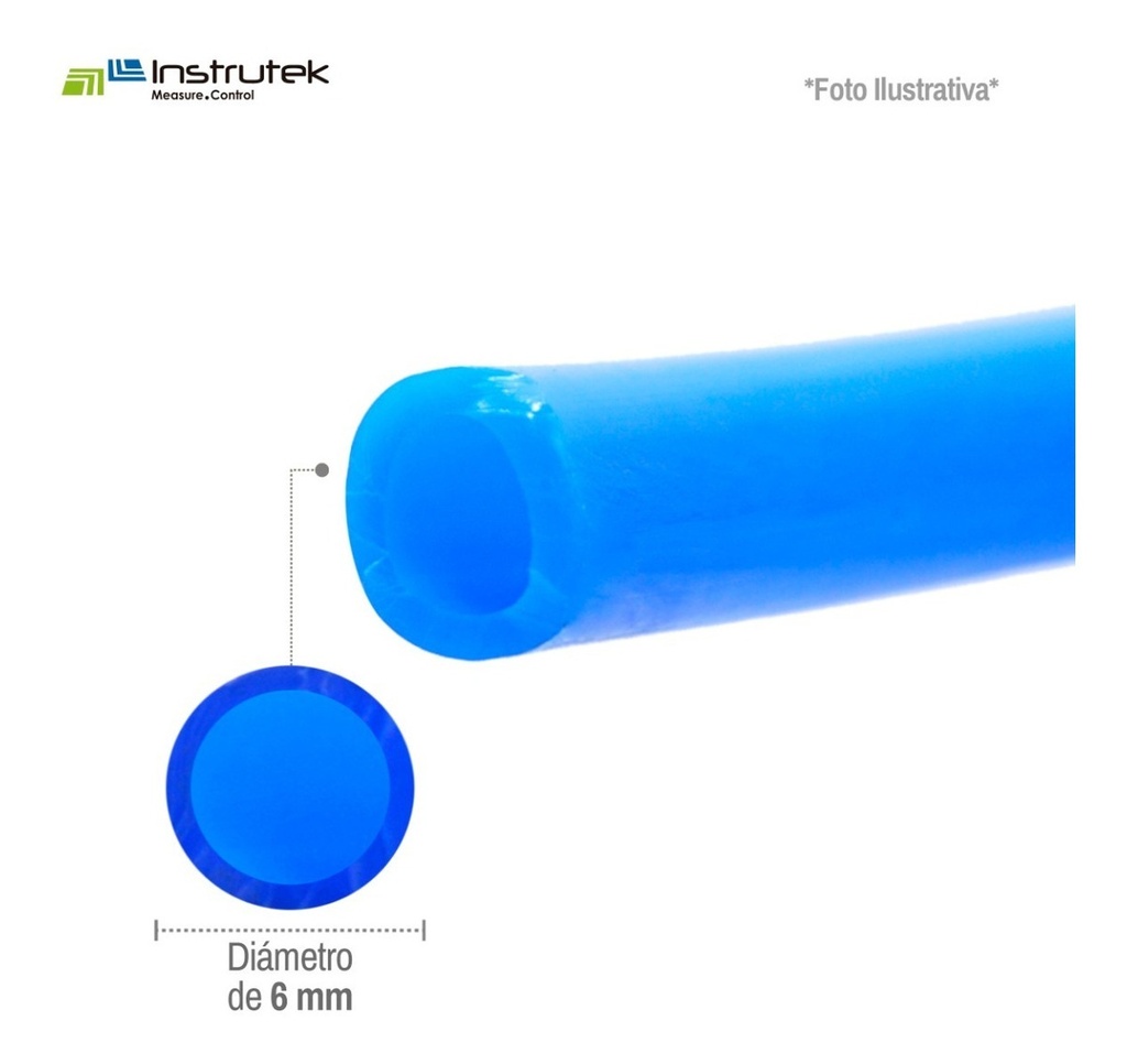 Manguera Para Aire (tubing) De Poliuretano Azul 6mm 25 Mts
