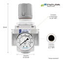 Regulador De Presión/aire 145 Psi Conex 1 PuLG Con Manómetro