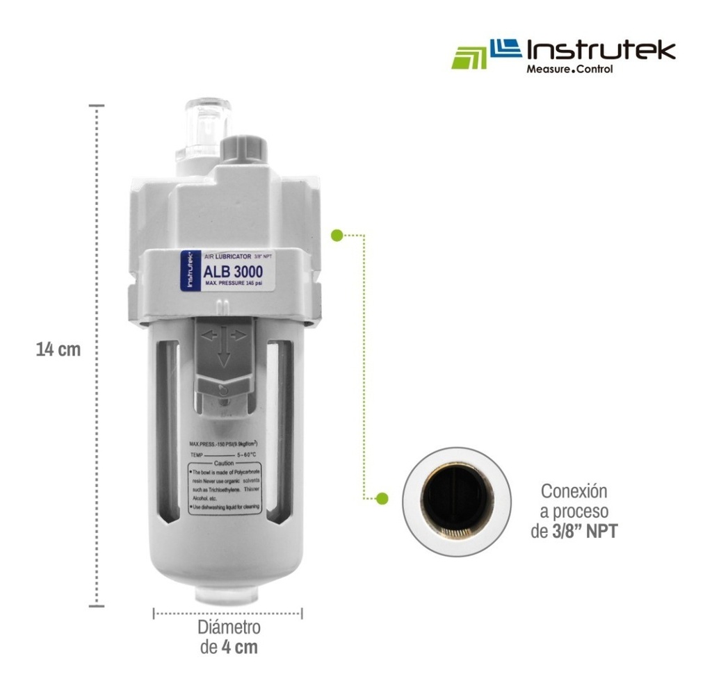 Lubricador De Aire Para Herramientas Neumáticas Conex 3/8