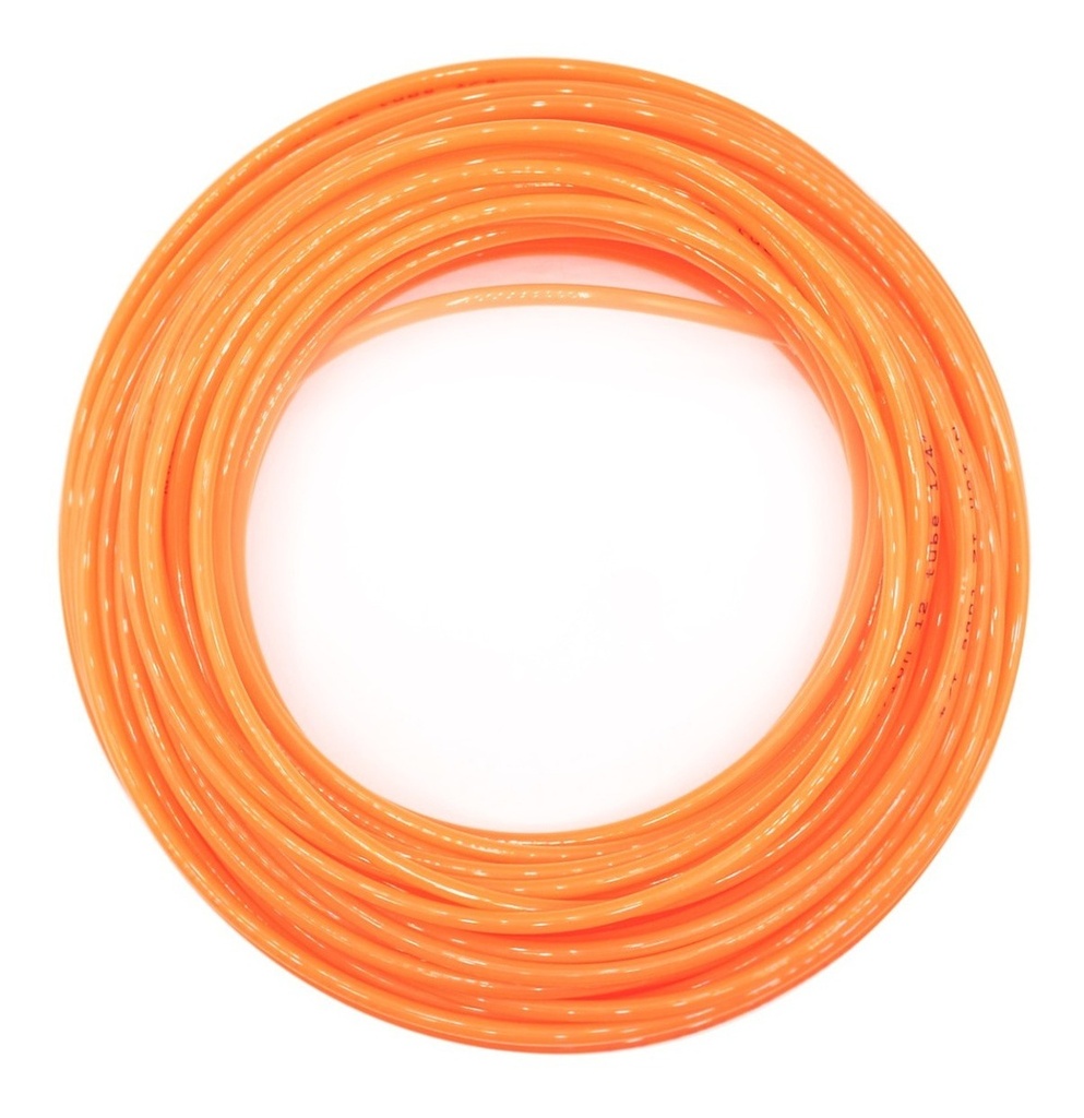 Manguera Para Aire (tubing) De Nylon Naranja 1/4 25 Mts