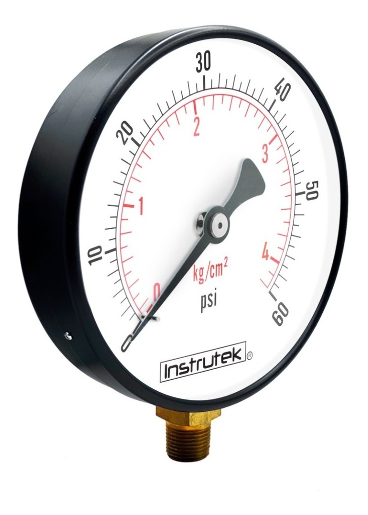 Manómetro 6 PLG Para Caldera, 60 Psi / Lectura A Distancia