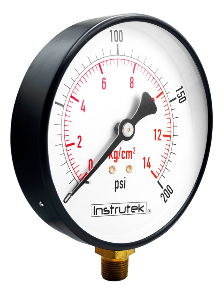 Manómetro 6 PLG Para Caldera, 200 Psi / Lectura A Distancia