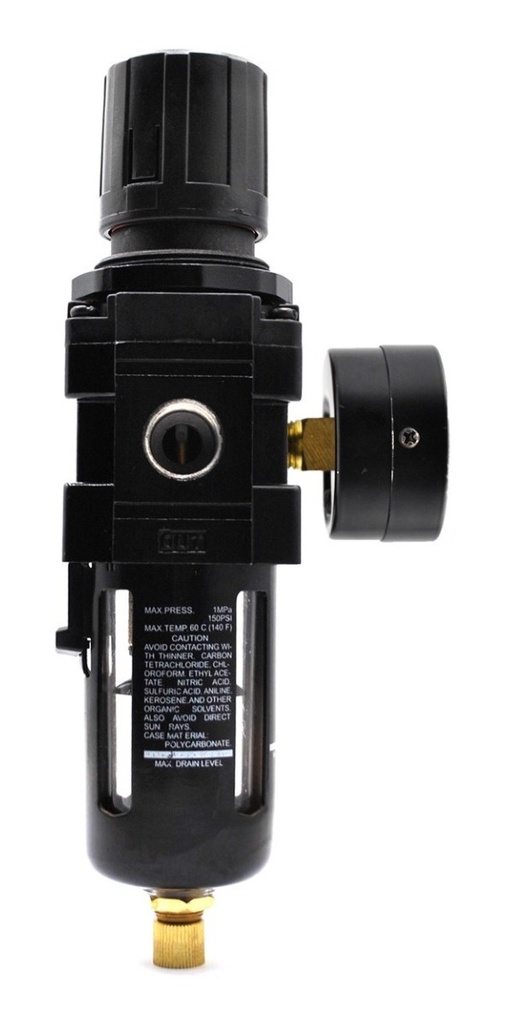 Filtro - Regulador De Aire 3/8 P/ Compresor Con Manómetro