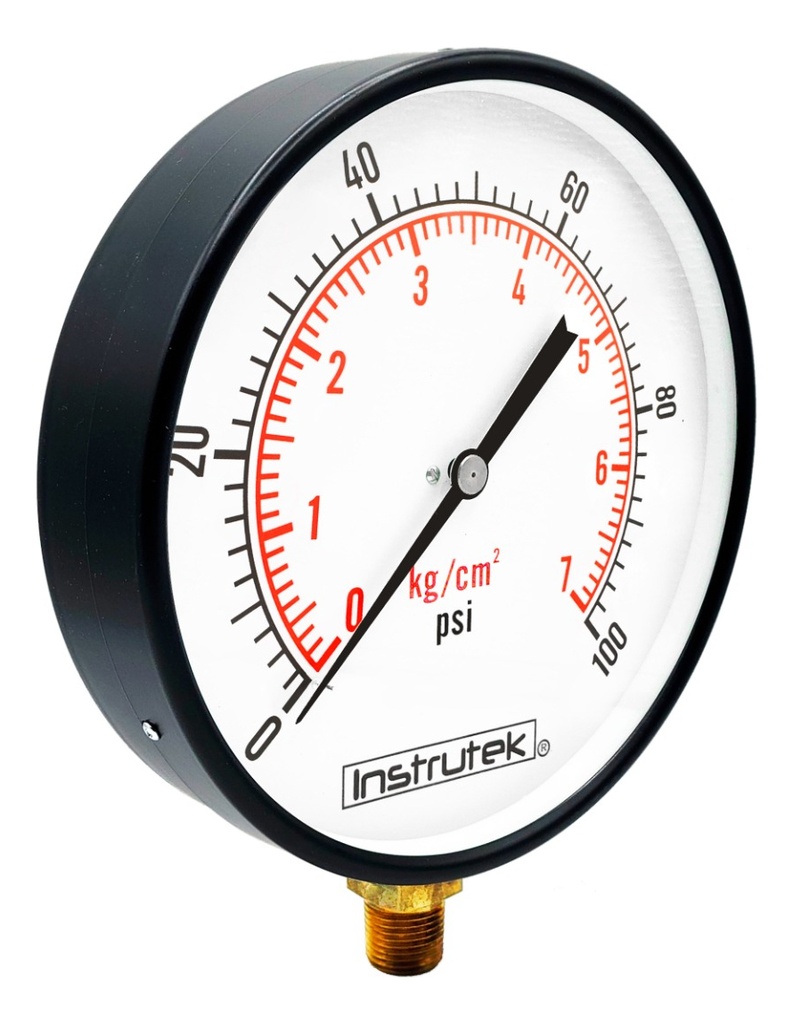 Manómetro 10 PLG Para Caldera, 100 Psi / Lectura A Distancia