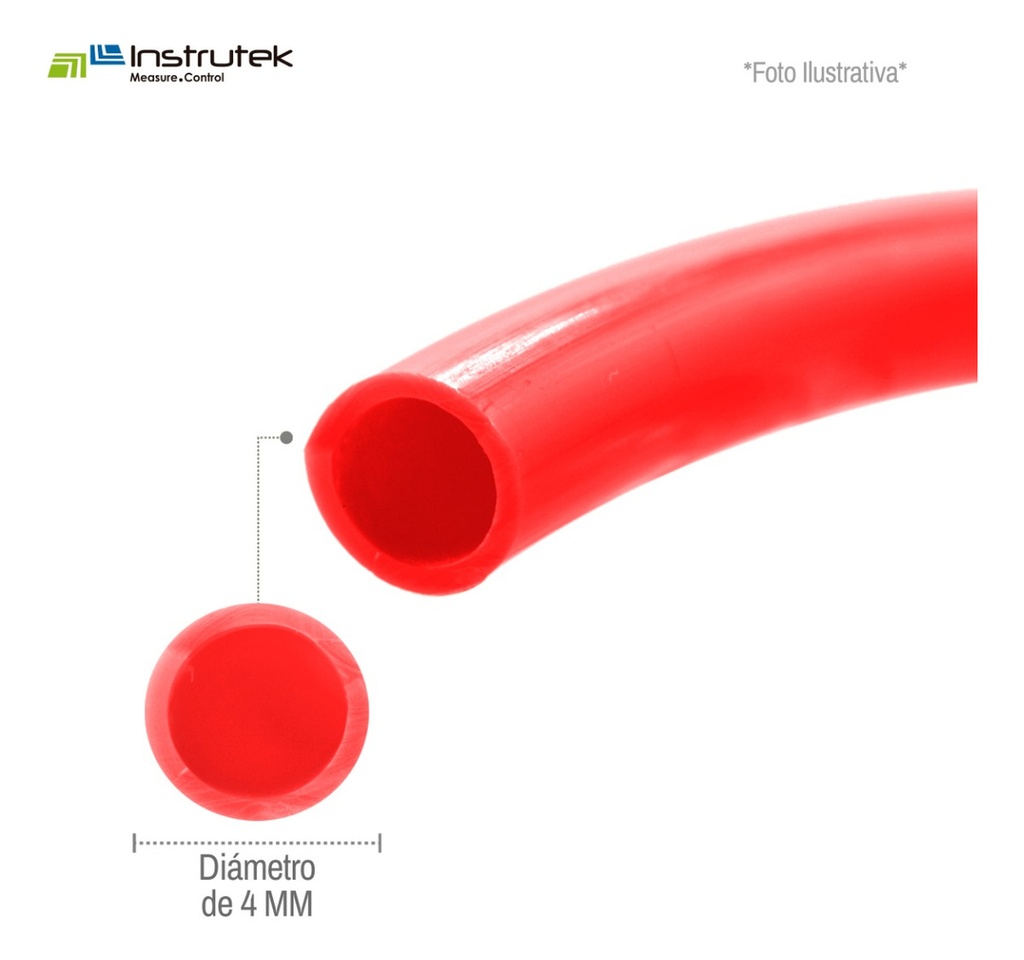 Manguera/tubing Para Aire 4mm,rojo, 25mts