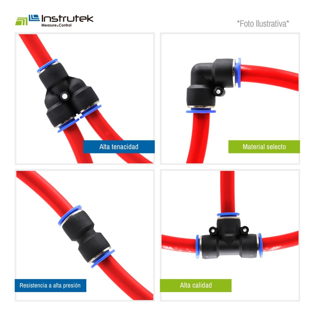 Manguera/tubing Para Aire 4mm,rojo, 25mts