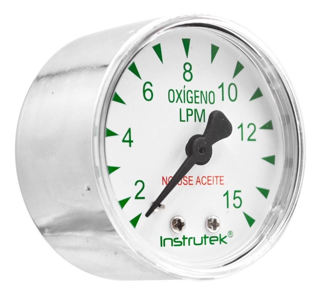 Manómetro 2 PLG Oxígeno Medicinal 15 Lpm (litros X Minuto)