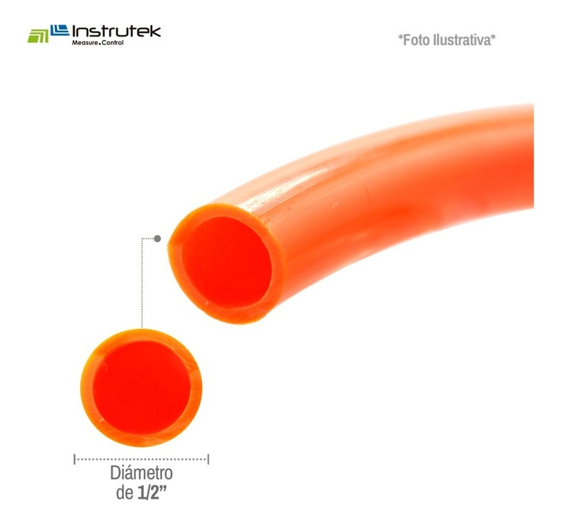 Manguera Para Aire (tubing) De Nylon Naranja 1/2 25 Mts