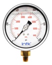 4” Liquid filled (O.E.M.), pressure gauge, 1/4” NPT, bottom connection, 0 to 1000 psi-kPa