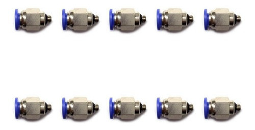 10 Pz De Conector/racor Rápido Neumático Recto M5 X 6mm