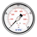 4” Liquid filled (O.E.M.), pressure gauge, 1/4” NPT, back connection, 0 to 2000 psi-kPa