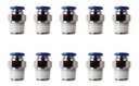 10 Pz De Conector/racor Rápido Neumático Recto 1/4 Npt X 1/4