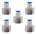 5 Pz De Conector/racor Neumático Recto Hembra 1/2 Npt X 8mm