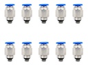 10 Pz De Conector/racor Rápido Neumático Recto M5 X 4mm