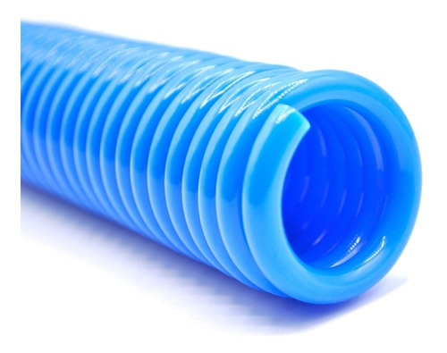 Manguera de poliuretano retráctil en color azul de 8 mm, longitud 3 metros.