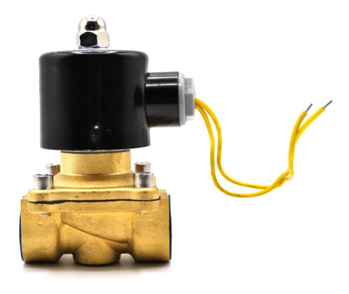 Válvula solenoide normalmente cerrada, cuerpo de latón, conexión a proceso de 3/4" NPT, 110 V.