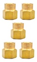 5 Pz De Cople reductor, fabricado en latón (dorado) de 3/8" NPT a 1/4" NPT