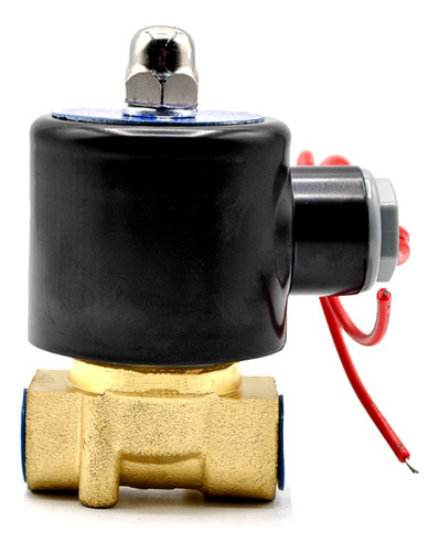 Válvula solenoide normalmente cerrada, cuerpo de latón y conexión a proceso de 3/8" NPT, 110V