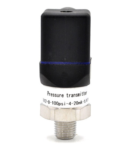 Transductor de presión COMPACTO (ITC300), 1/4" NPT, salida de 4 a 20 mA, rango de 100 psi, exactitud ±0.5%.
