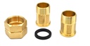 Conectores de latón para medidores de agua con rosca de 1 1/4" NPT, (incluye empaques).
