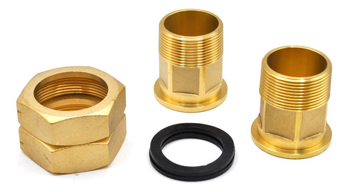 Conectores de latón para medidores de agua con rosca de 2" NPT, (incluye empaques)