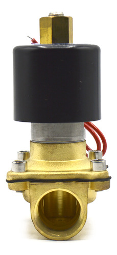 Válvula solenoide normalmente abierta, cuerpo de latón, conexión a proceso de 3/4" NPT, 220 V.