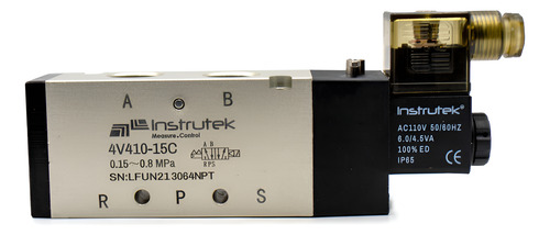 Electroválvula 5/2 vías, puertos de 1/2" NPT 110V