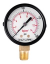 Manómetro 2", estándar, 1/4" NPT, inferior, 200 psi-kg/cm2