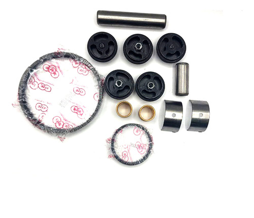 Kit de reparación para bombas de aire Instrutek (cabezales) modelo TX50C que incluye: 13 empaques de asbesto, 5 empaques de metal, 8 anillos, 1 perno de pistón chico, 1 perno de pistón grande, 3 válvulas de admisión y 2 válvulas de salida, par de laminas para biela.