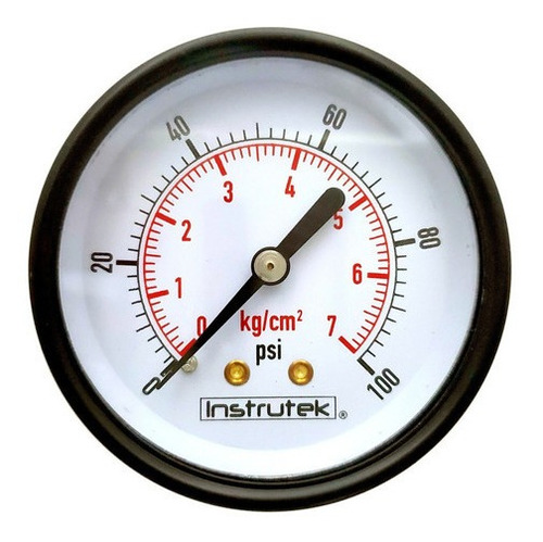 Manómetro 2.5", estándar, 1/4" NPT, posterior, 100 psi-kg/cm2