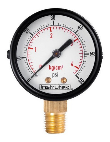 Manómetro 2", estándar, 1/4" NPT, inferior, 60 psi-kg/cm2