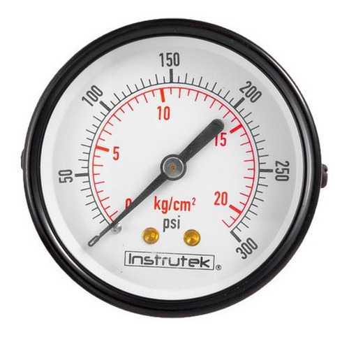 Manómetro 2.5", estándar, 1/4" NPT, posterior, 300 psi-kg/cm2