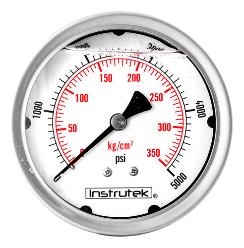 Manómetro 4", lleno de líquido (O.E.M.), 1/4" NPT, posterior, 5000 psi-kg/cm2
