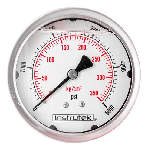 Manómetro 4", lleno de líquido (O.E.M.), 1/4" NPT, posterior, 5000 psi-kg/cm2