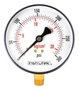 Manómetro 6", estándar, 1/2" NPT, inferior, 300 psi-kg/cm2
