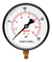Manómetro 4", estándar, 1/4" NPT, inferior, 200 psi-kg/cm2