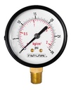 Manómetro 2.5", estándar, 1/4" NPT, inferior, 30 psi-kg/cm2