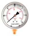 Manómetro 4", lleno de líquido (O.E.M.), 1/4" NPT, inferior, 600 psi-kg/cm2