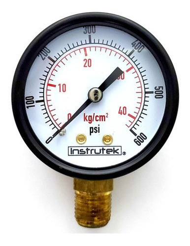 Manómetro 2", estándar, 1/4" NPT, inferior, 600 psi-kg/cm2