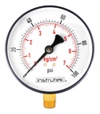 Manómetro 6", estándar, 1/2" NPT, inferior, 100 psi-kg/cm2