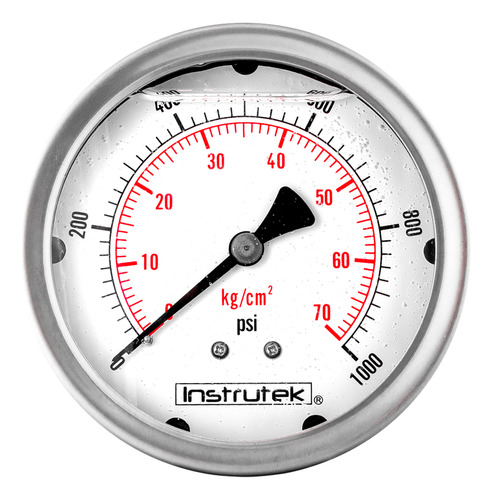 Manómetro 4", lleno de líquido (O.E.M.), 1/4" NPT, posterior, 1000 psi-kg/cm2