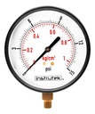 Manómetro 4", estándar, 1/4" NPT, inferior, 15 psi-kg/cm2