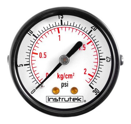 Manómetro 2", estándar, 1/4" NPT, posterior, 30 psi-kg/cm2