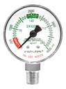 Manómetro 2", oxígeno medicinal, 1/4" NPT, inferior, 4000 psi-kg/cm2