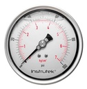 Manómetro 4", lleno de líquido premium, 1/4" NPT, posterior, 100 psi-kg/cm2