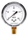 Manómetro 2.5", baja presión, 1/4" NPT, inferior, 160 in H2O
