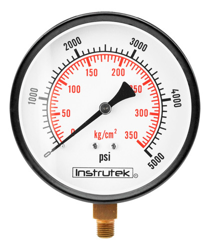 Manómetro 4", estándar, 1/4" NPT, inferior, 5000 psi-kg/cm2
