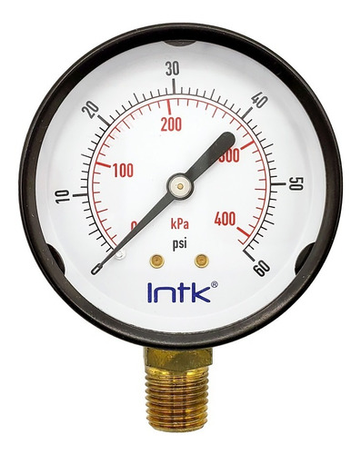 Manómetro Para Compresor Carátula 2.5 , 60 Psi (aire, Gas)